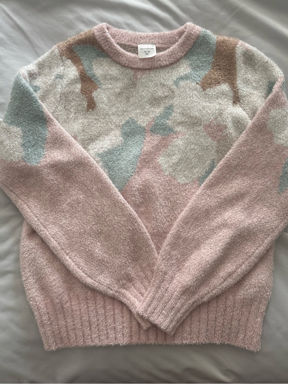 abercrombie kids Pink & Pastel Pattern Crewneck Sweater